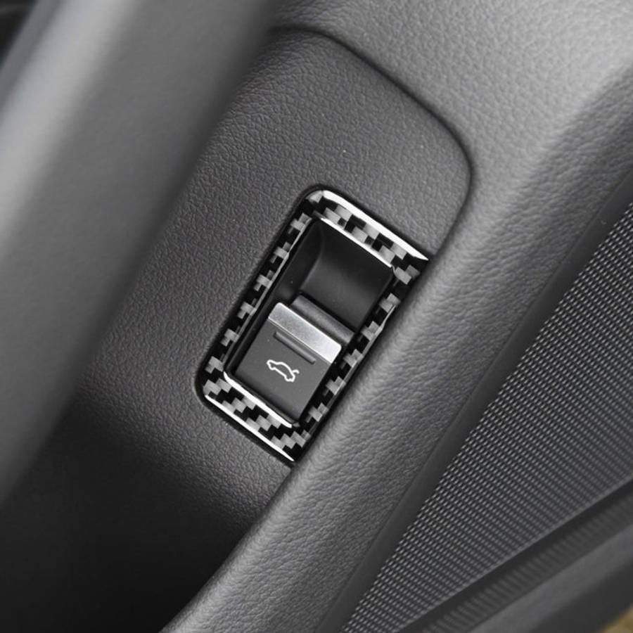 Car Carbon Fiber Trunk Switch Sticker for Audi A6L / A7 2019-, Left and Right Drive Universal, Tr...