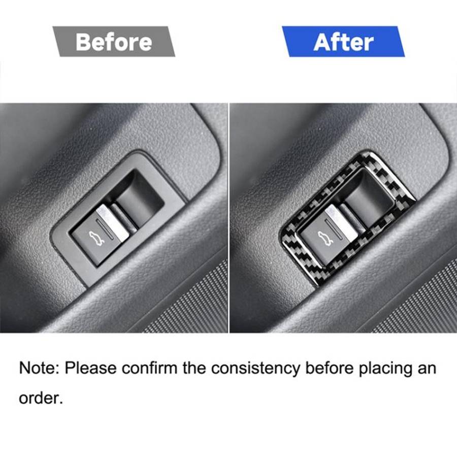 Car Carbon Fiber Trunk Switch Sticker for Audi A6L / A7 2019-, Left and Right Drive Universal, Tr...