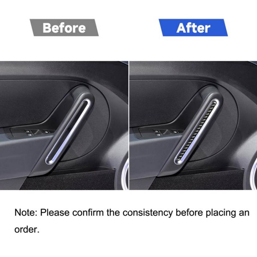 Car Carbon Fiber Door Decorative Sticker for Volkswagen Beetle 2012-2019, Left and Right Drive Un...