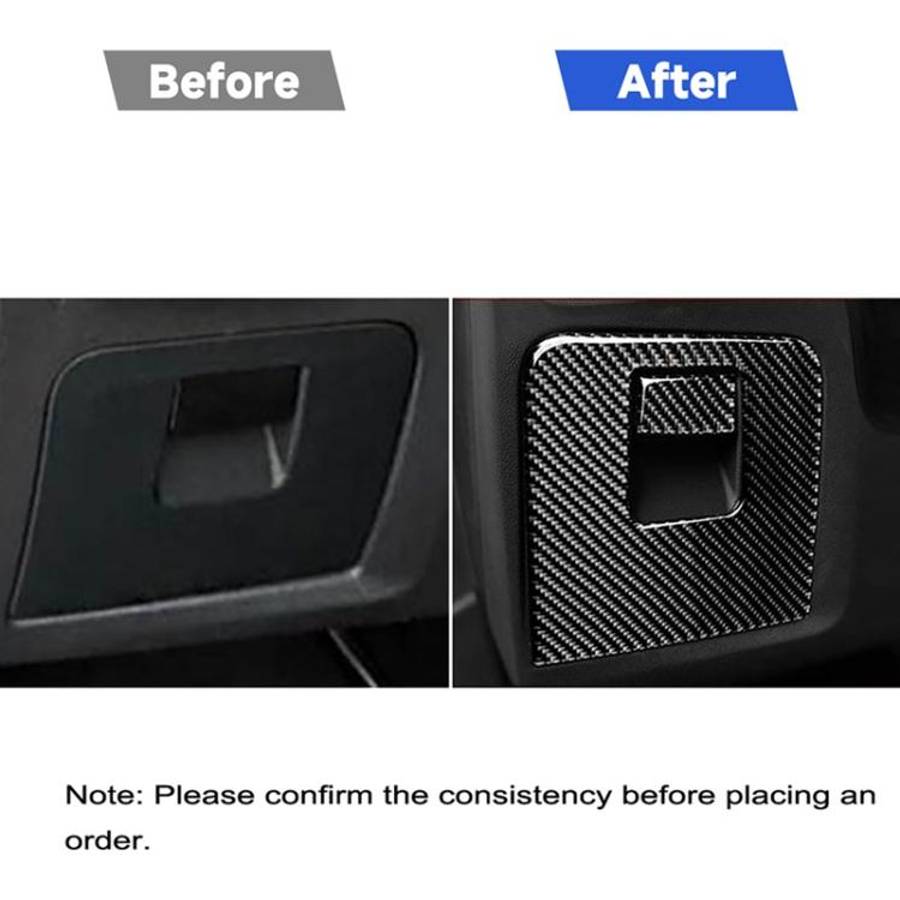Car Carbon Fiber Storage Box Panel Solid Color Decorative Sticker for BMW G01 X3 2018-2020 / G02 ...