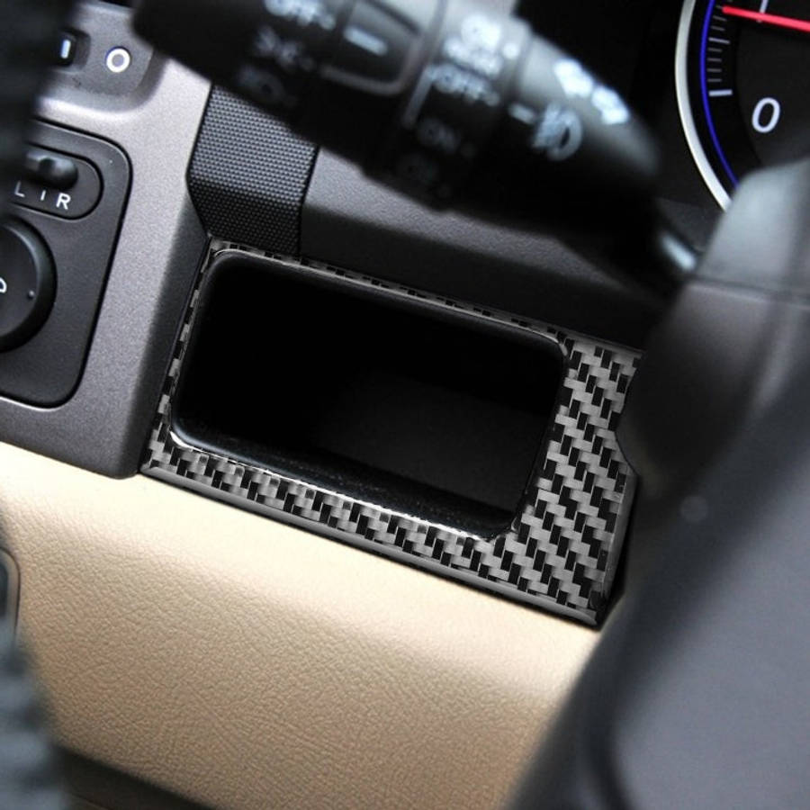 2 PCS / Set Carbon Fiber Car Central Control Card Box Panel Decorative Sticker for Honda CRV 2007...