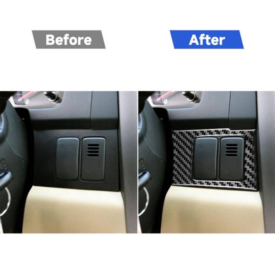 2 PCS / Set Carbon Fiber Car Central Control Card Box Panel Decorative Sticker for Honda CRV 2007...