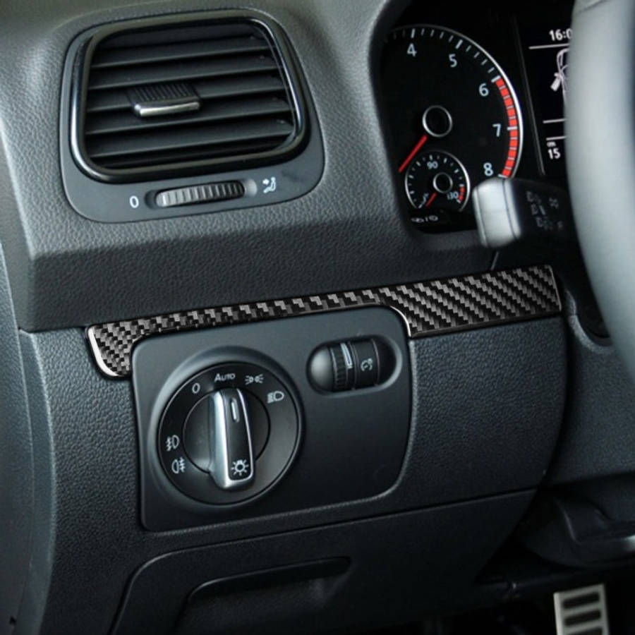 3 PCS / Set Carbon Fiber Car Dashboard Strip Decorative Sticker for Volkswagen Scirocco 2009-2016...