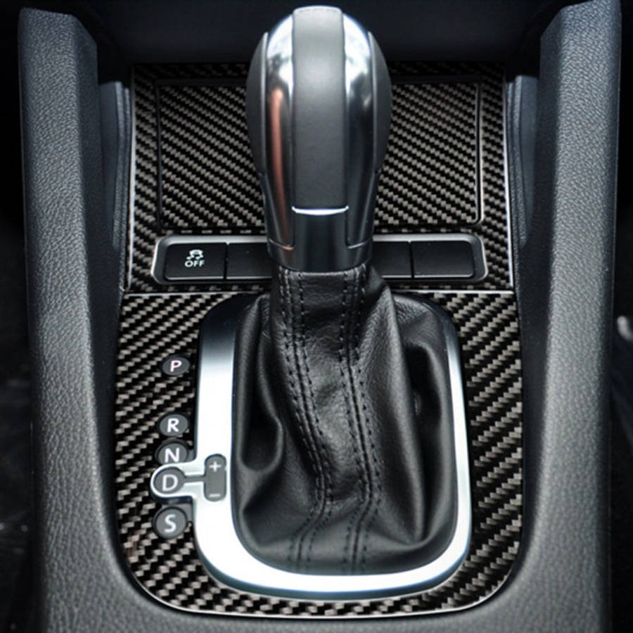 Carbon Fiber Car Ashtray Panel Decorative Sticker for Volkswagen Golf 6 2008-2012, Ashtray Panel