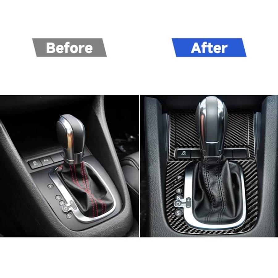 Carbon Fiber Car Ashtray Panel Decorative Sticker for Volkswagen Golf 6 2008-2012, Ashtray Panel