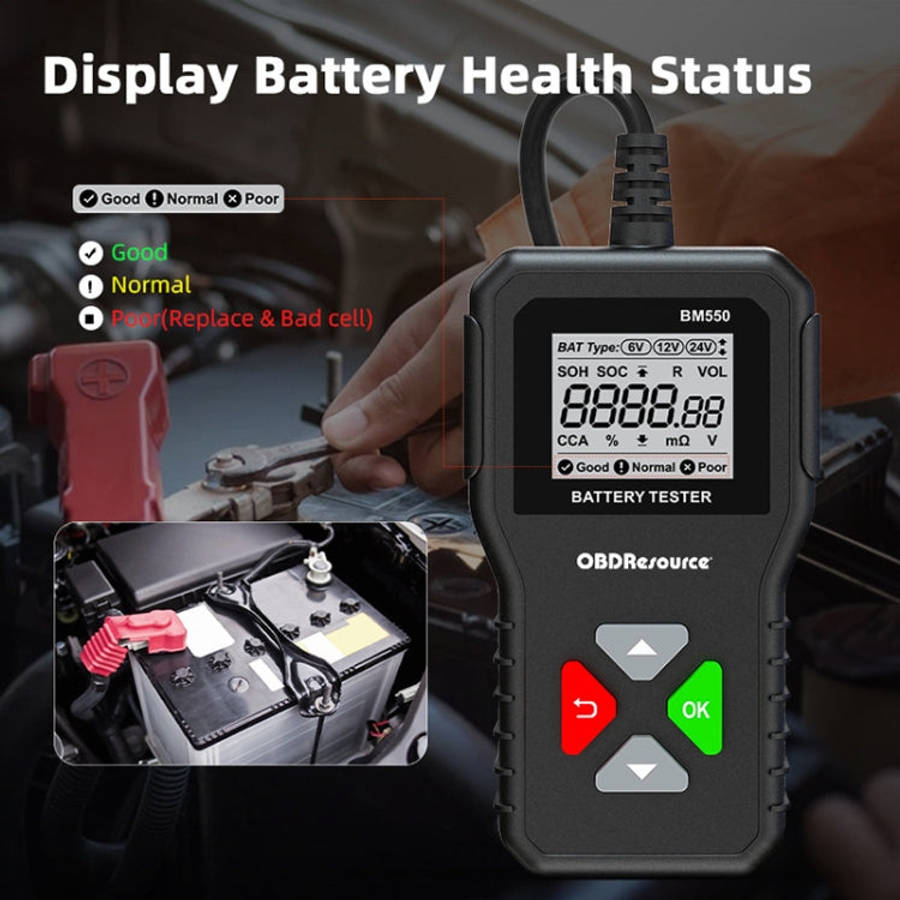 BM550 6V / 12V / 24V 3 in 1 Battery Tester Analyzer Battery Life Detector, BM550