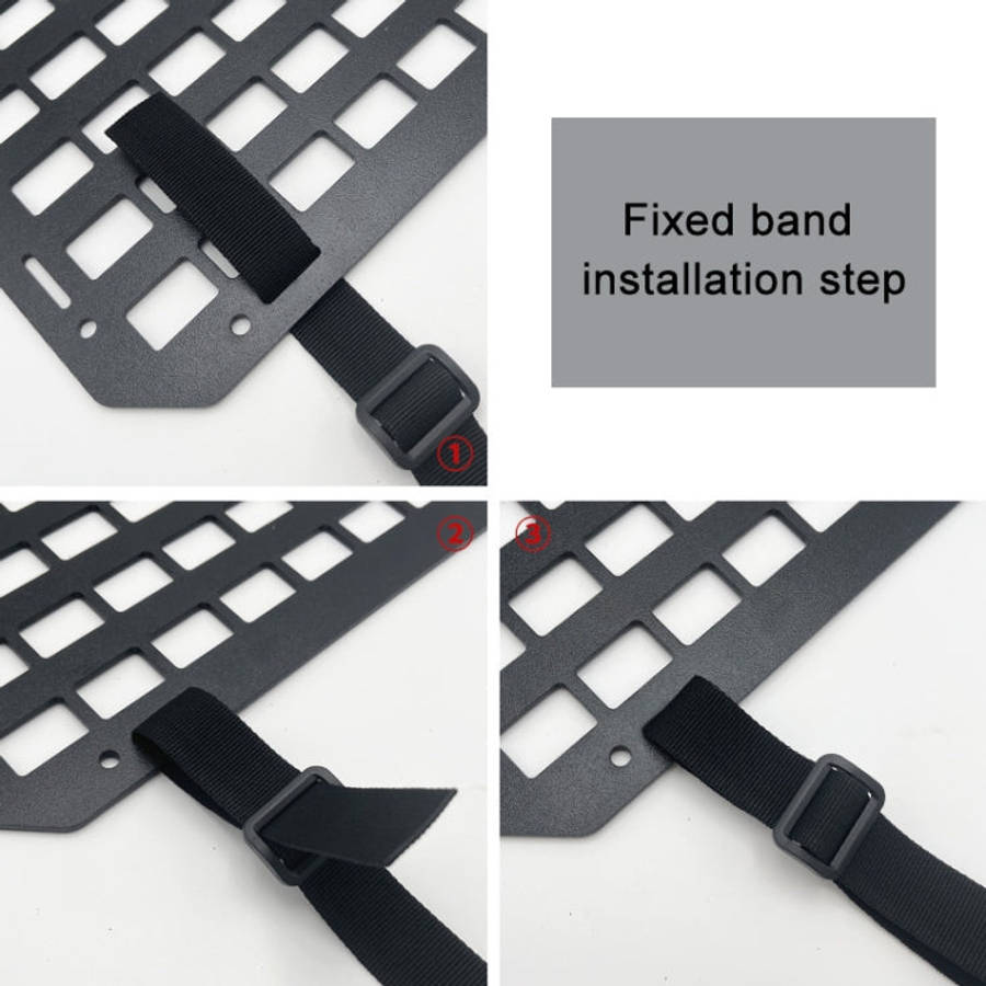 Car Rigid Seat Back Organizer Molle Panel Storage Rack, Storage Rack