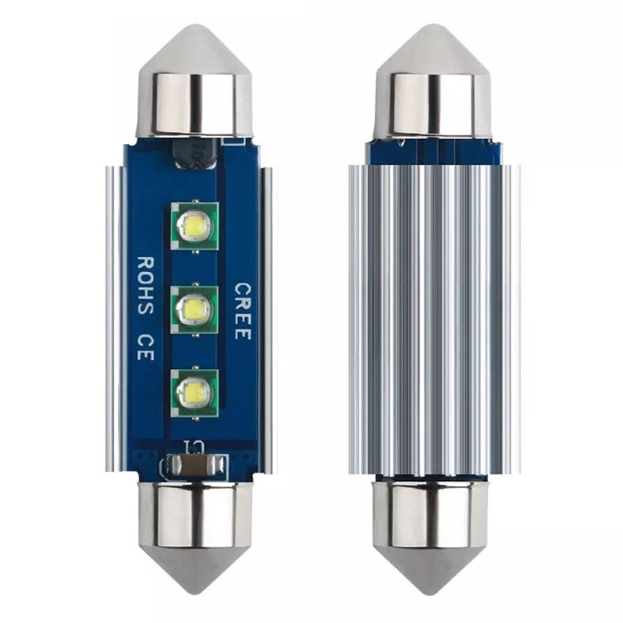 2pcs 41mm IC12V /  2.76W / 0.23A / 300LM 3LEDs SMD Car Reading Lamp Dome Light, 41mm