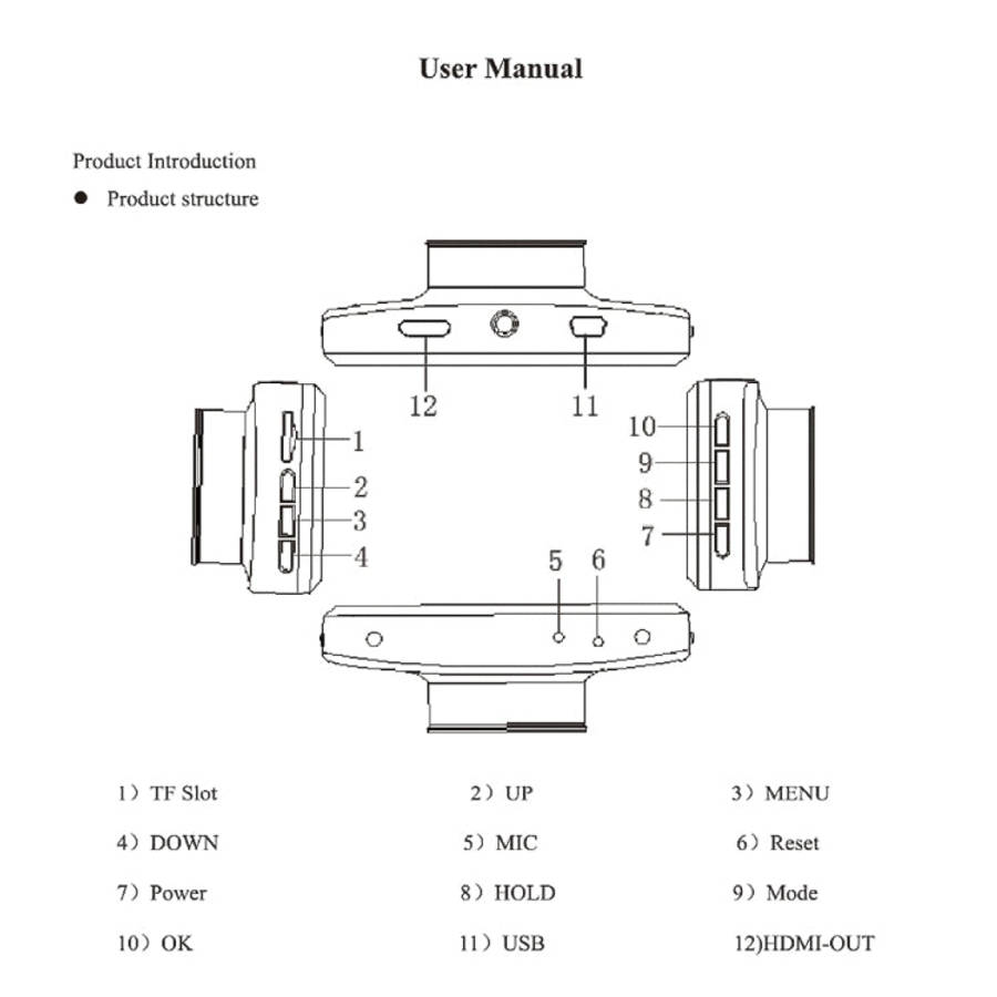 F9 Car Front and  Inner Dual Camera HD Infrared Night Vision Car Driving Recorder, Car Front and ...