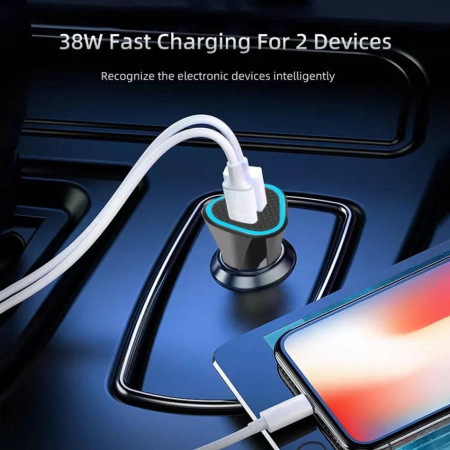 PD + QC3.0 Car 2 in 1 Triangle Fast Charger Car Cigarette Lighter, Car Triangle Charger