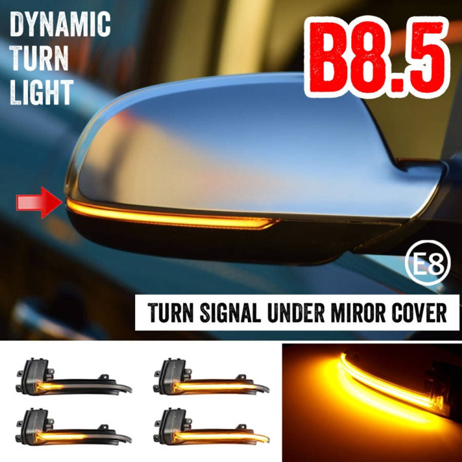 1 Pair For Audi A4 B8.5 Car Dynamic LED Turn Signal Light Rearview Mirror Flasher Water Blinker, ...