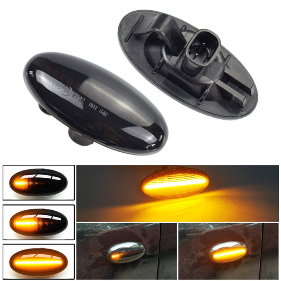 2pcs For Mazda 2 DY 2003-2007 Car Dynamic LED Fender Side Light, For Mazda 2 DY 2003-2007 (Transp...