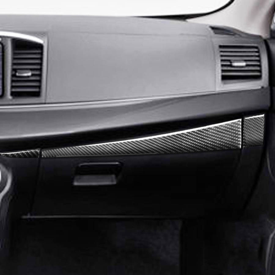 Car Carbon Fiber Passenger Side Glove Box Decorative Sticker for Mitsubishi Lancer EVO 2008-2015,...