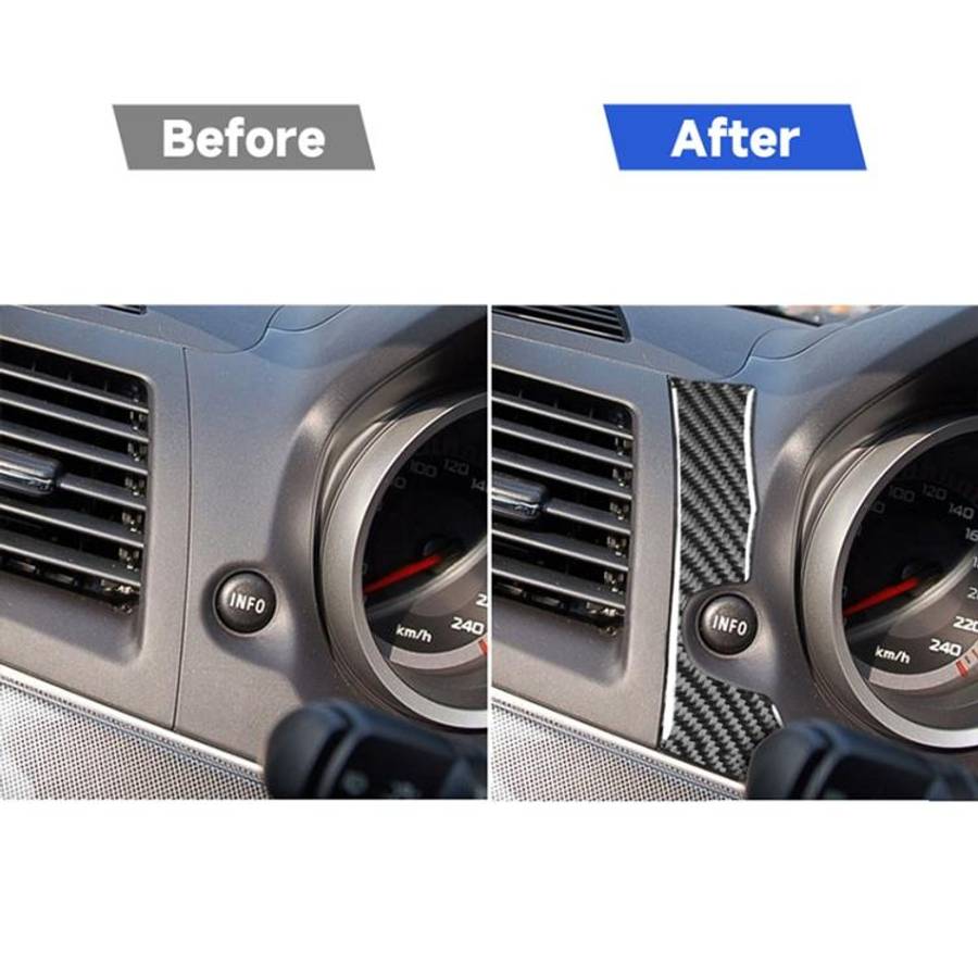 Car Carbon Fiber INFO Button Decorative Sticker for Mitsubishi Lancer EVO 2008-2015, Left Drive, ...