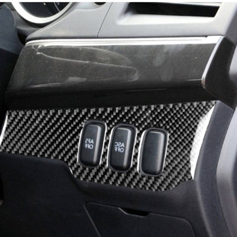 Car Carbon Fiber Dimming Control Panel Decorative Sticker for Mitsubishi Lancer EVO 2008-2015, Ri...