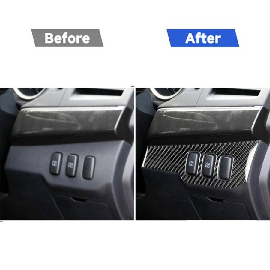 Car Carbon Fiber Dimming Control Panel Decorative Sticker for Mitsubishi Lancer EVO 2008-2015, Ri...