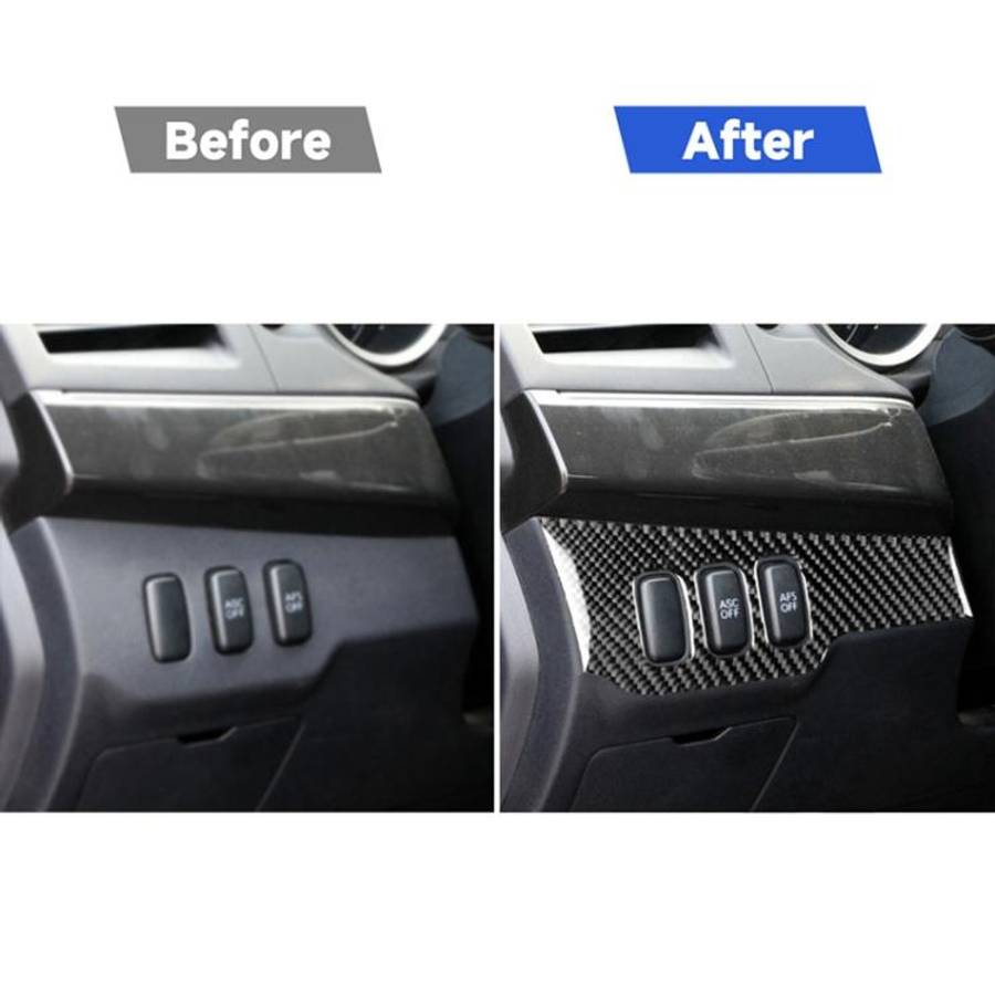 Car Carbon Fiber Dimming Control Panel Decorative Sticker for Mitsubishi Lancer EVO 2008-2015, Le...