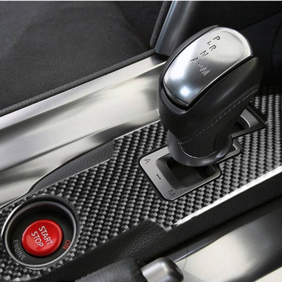 Car Carbon Fiber Gear Shift Panel Decorative Sticker for Nissan GTR R35 2008-2016, Left and Right...