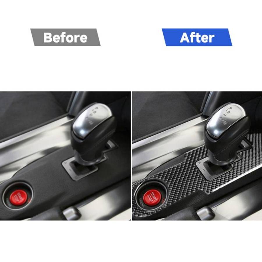 Car Carbon Fiber Gear Shift Panel Decorative Sticker for Nissan GTR R35 2008-2016, Left and Right...