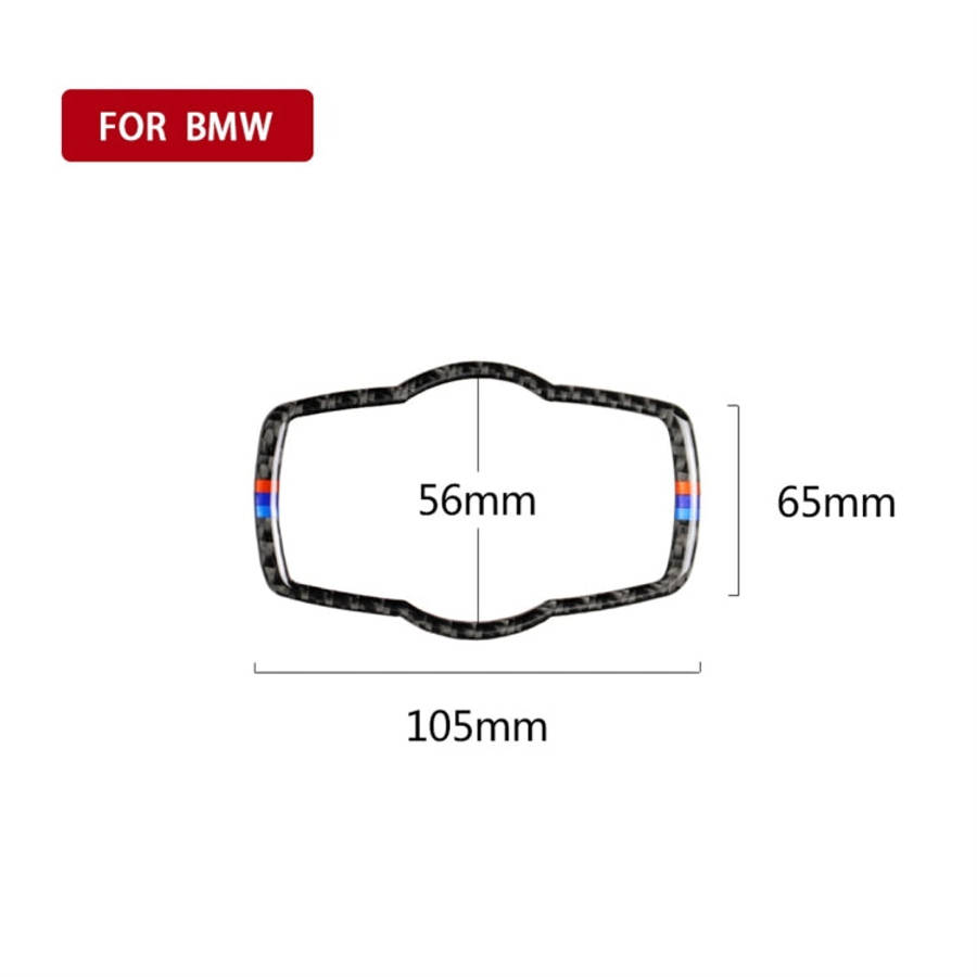 Three Color Carbon Fiber Car Headlight Switch Decorative Sticker for BMW E90 / E92 / E93 2005-201...