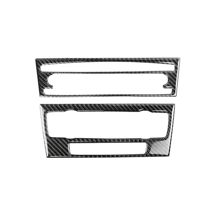 Carbon Fiber Car Central Control CD Panel Decorative Sticker for BMW E90 / E92 2005-2012, Non Nav...