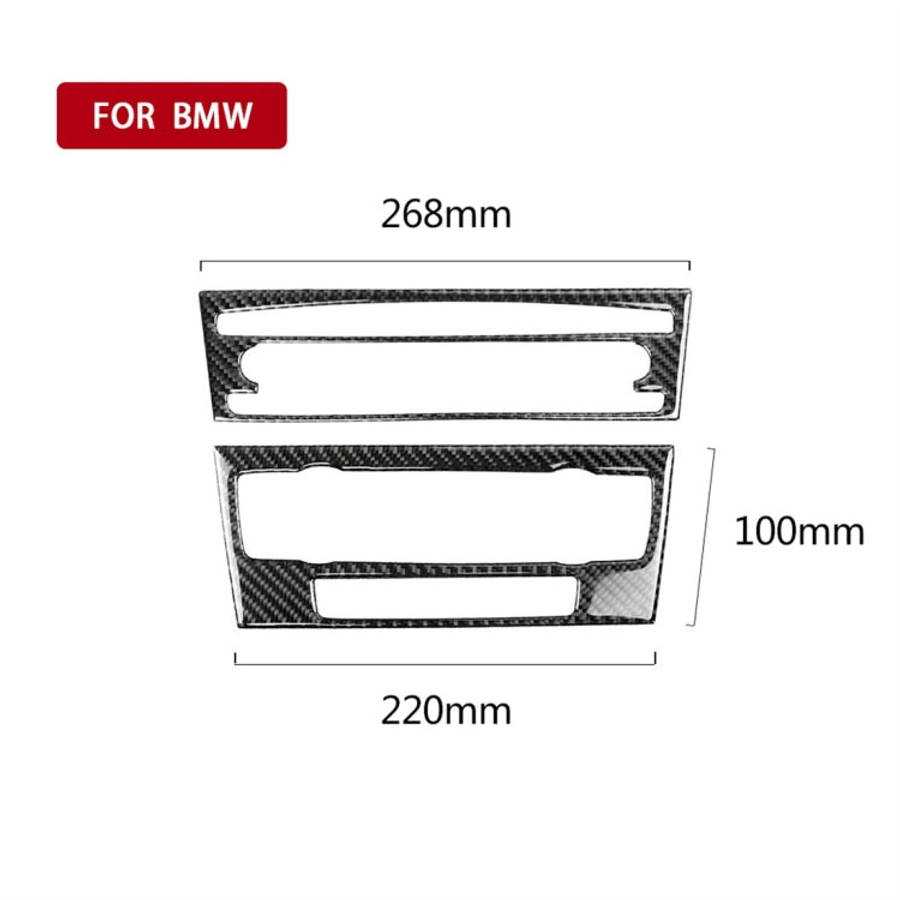 Carbon Fiber Car Central Control CD Panel Decorative Sticker for BMW E90 / E92 2005-2012, Non Nav...