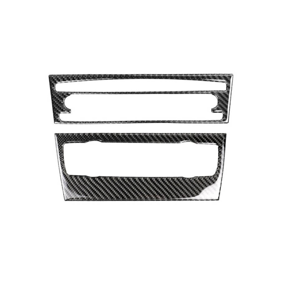 Carbon Fiber Car Central Control CD Panel Decorative Sticker for BMW E90 / E92 2005-2012, Non Nav...