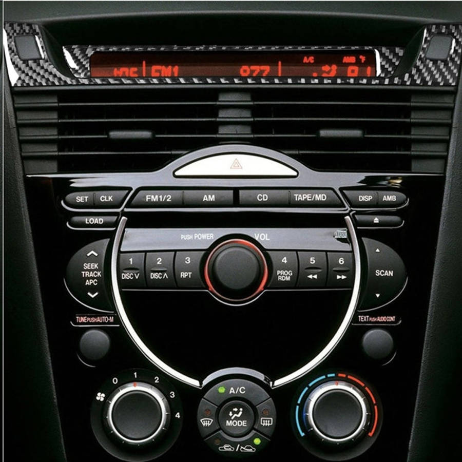 2 PCS Car Carbon Fiber Information Display Decorative Sticker for Mazda RX8 2004-2008, Left and R...