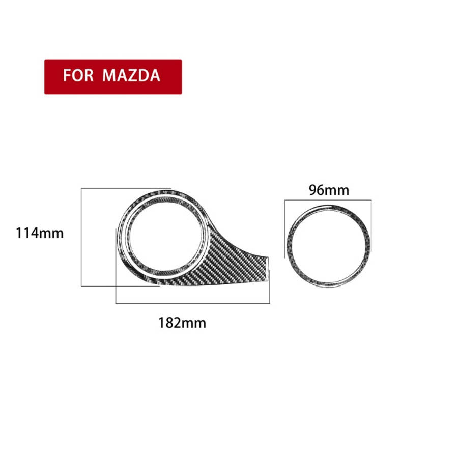 Car Carbon Fiber Dashboard Air Outlet Decorative Sticker for Mazda RX8 2004-2008, Left Drive, Das...