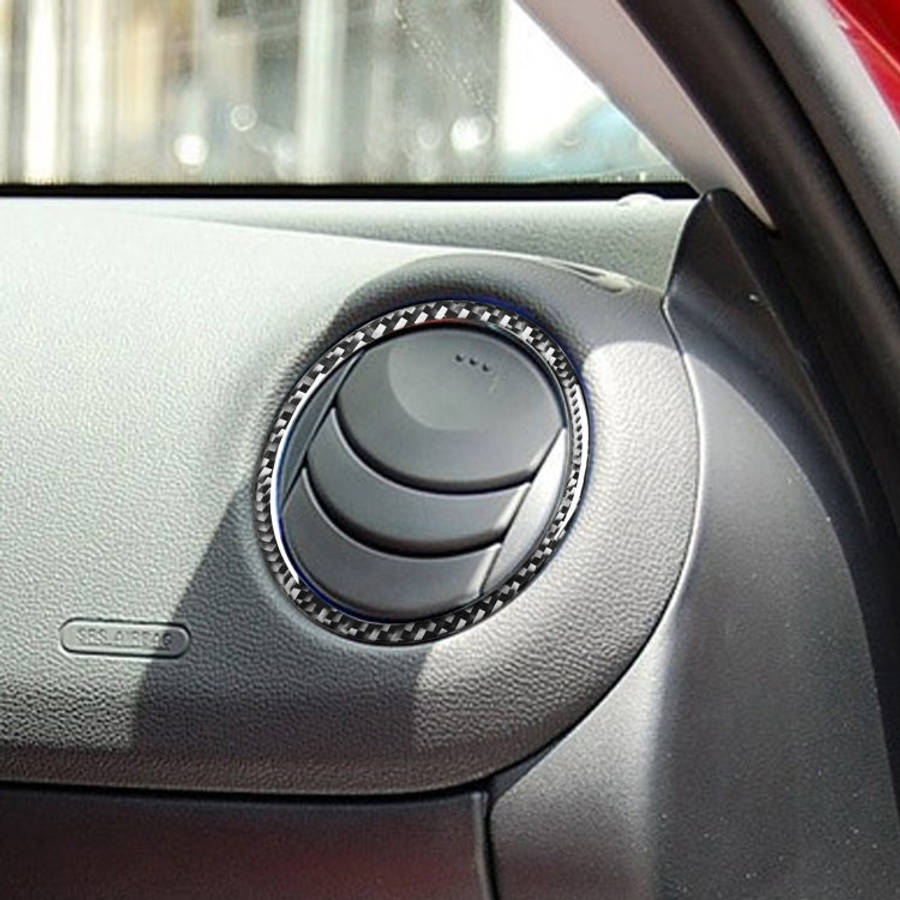 Car Carbon Fiber Dashboard Air Outlet Decorative Sticker for Mazda RX8 2004-2008, Left Drive, Das...