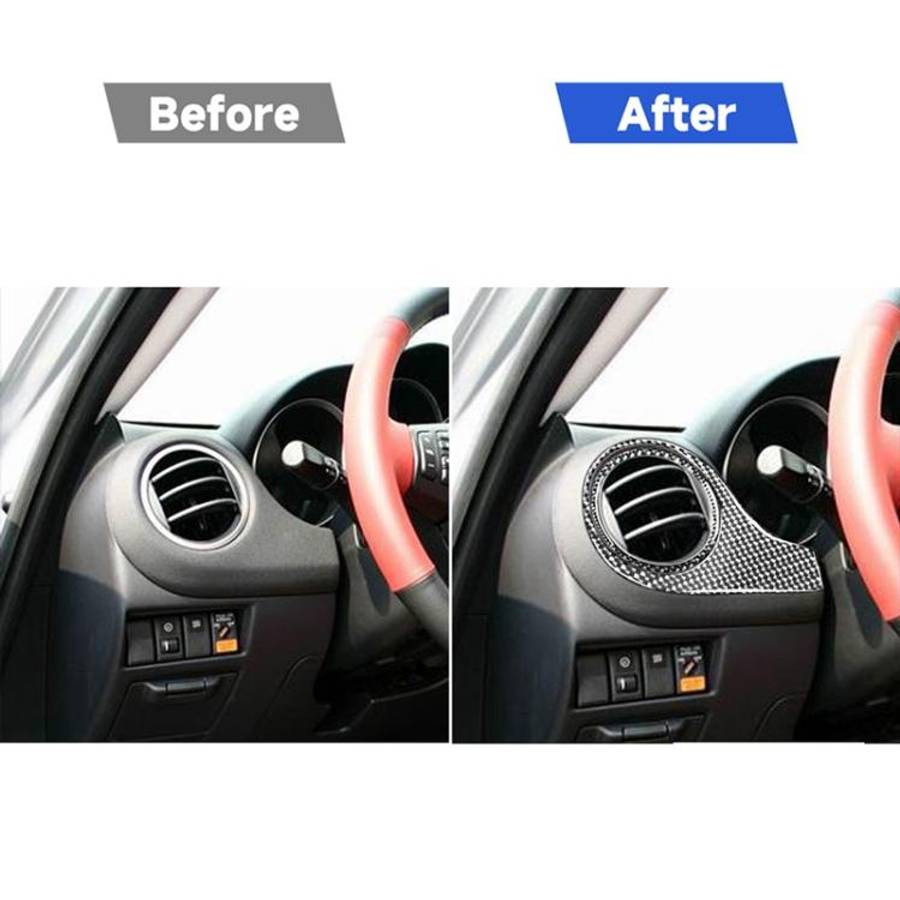 Car Carbon Fiber Dashboard Air Outlet Decorative Sticker for Mazda RX8 2004-2008, Left Drive, Das...