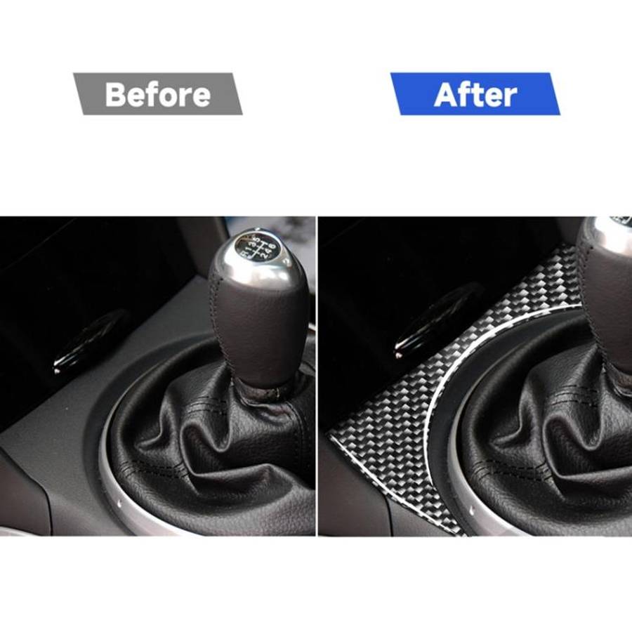 Car Carbon Fiber Gear Position Console Upper Decorative Sticker for Mazda RX8 2004-2008, Left and...