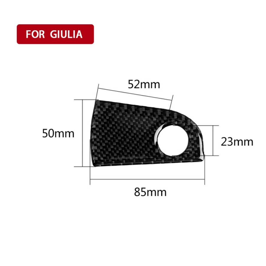 Car Carbon Fiber Passenger Seat Storage Decorative Sticker for Alfa Romeo Giulia 2017-2019, Left ...