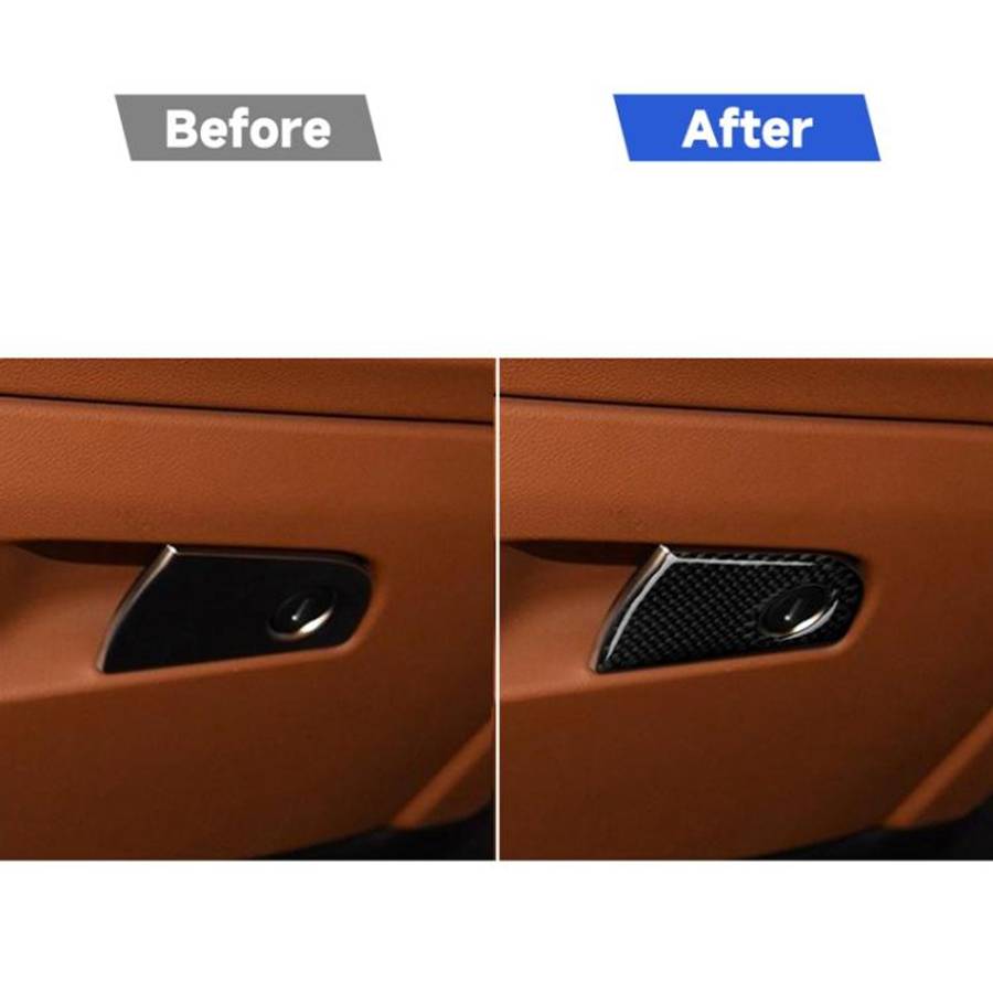 Car Carbon Fiber Passenger Seat Storage Decorative Sticker for Alfa Romeo Giulia 2017-2019, Left ...