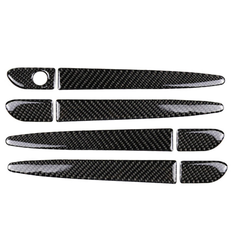 One Set Car Carbon Fiber Outside Door Handle without Smart Hole Decorative Sticker for Mazda CX-5...