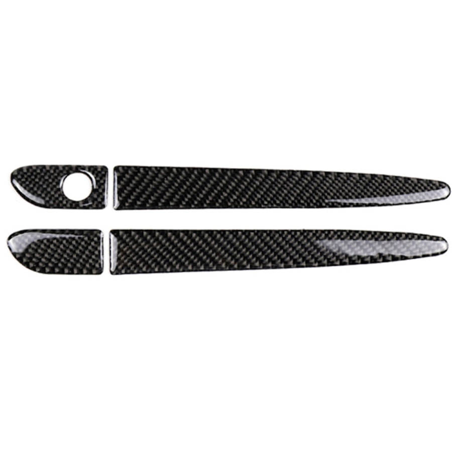 One Set Car Carbon Fiber Outside Door Handle without Smart Hole Decorative Sticker for Mazda CX-5...