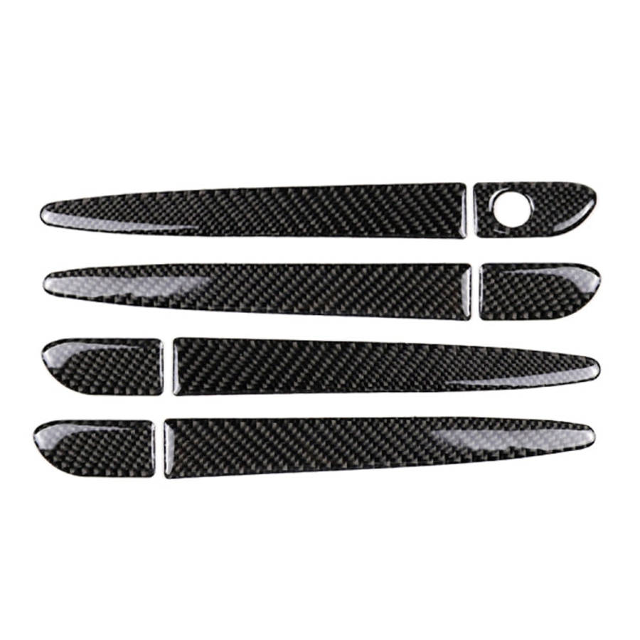 One Set Car Carbon Fiber Outside Door Handle without Smart Hole Decorative Sticker for Mazda CX-5...