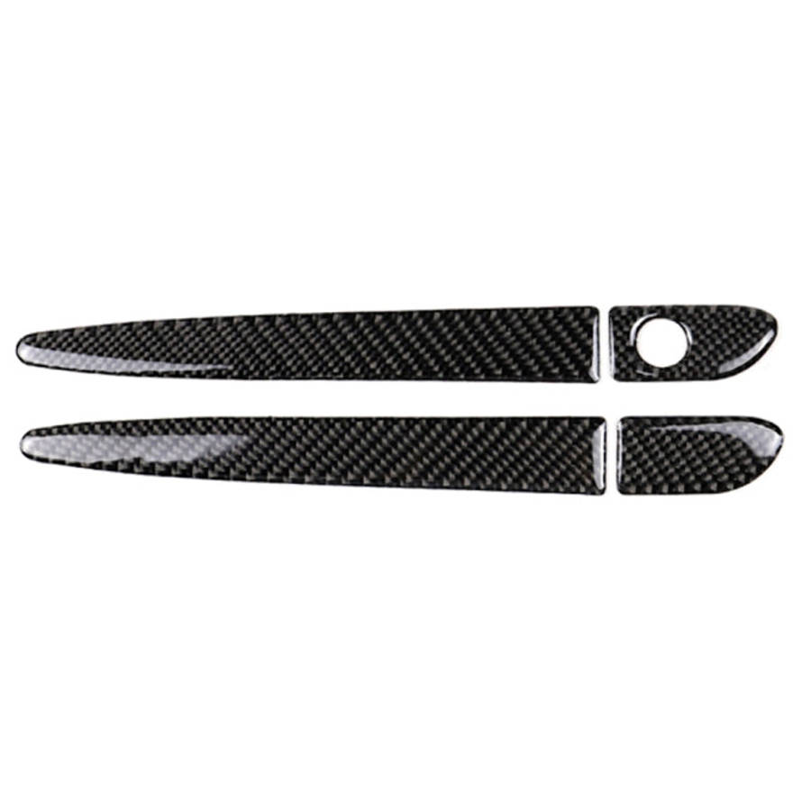 One Set Car Carbon Fiber Outside Door Handle without Smart Hole Decorative Sticker for Mazda CX-5...