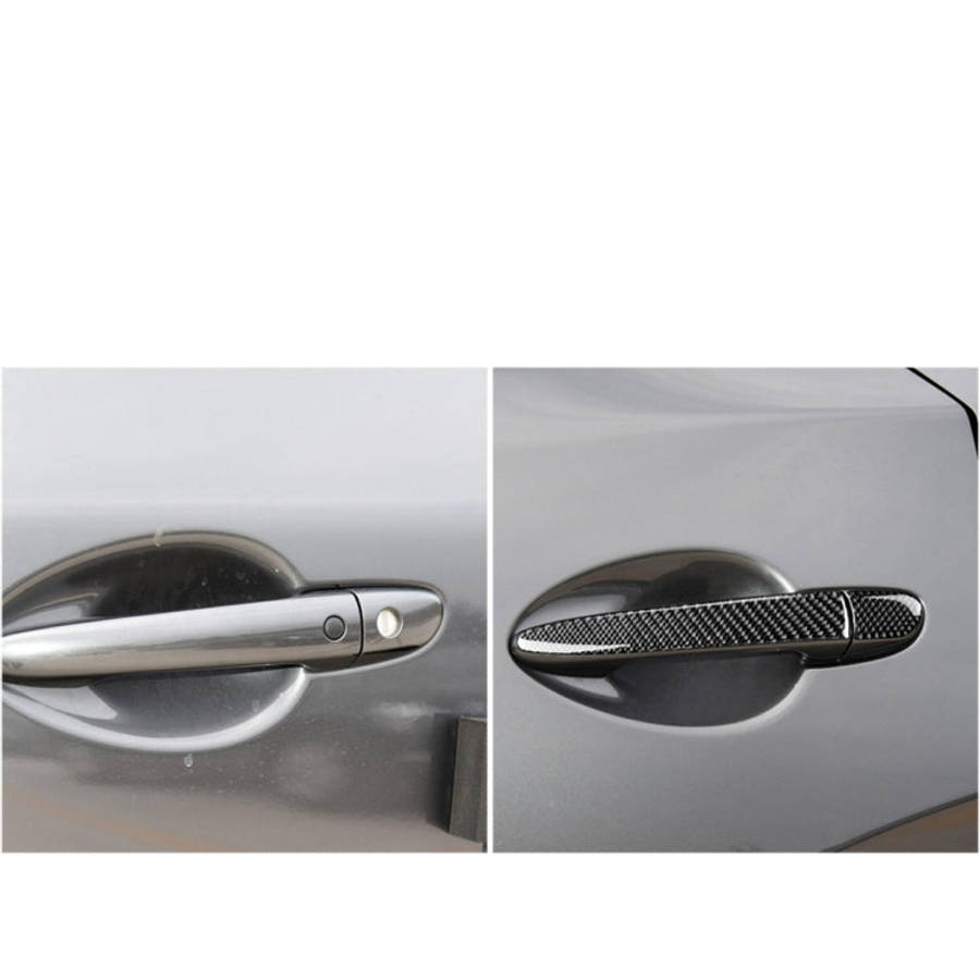 One Set Car Carbon Fiber Outside Door Handle without Smart Hole Decorative Sticker for Mazda CX-5...