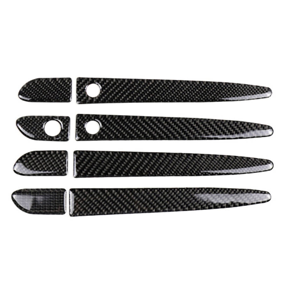 One Set Car Carbon Fiber Outside Door Handle with Smart Hole Decorative Sticker for Mazda CX-5 20...