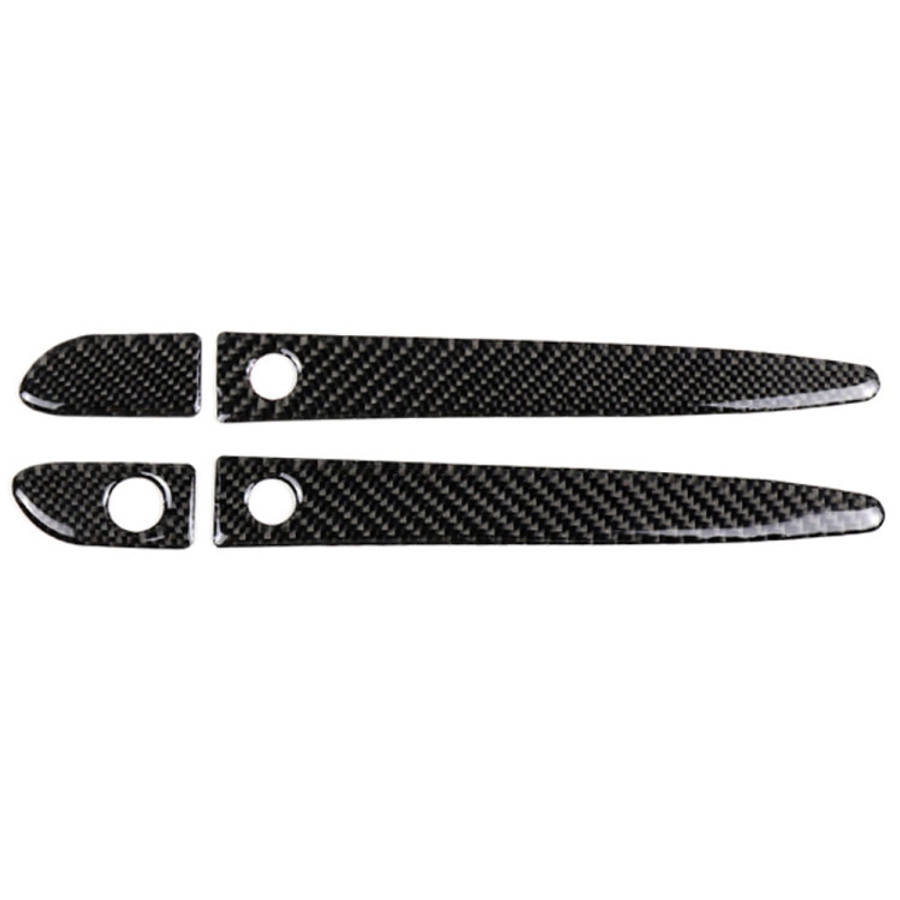 One Set Car Carbon Fiber Outside Door Handle with Smart Hole Decorative Sticker for Mazda CX-5 20...