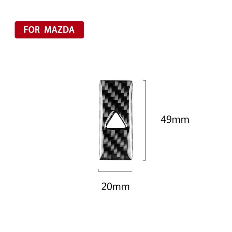 Car Carbon Fiber Warning Light Decorative Sticker for Mazda CX-5 2017-2018, Left and Right Drive ...