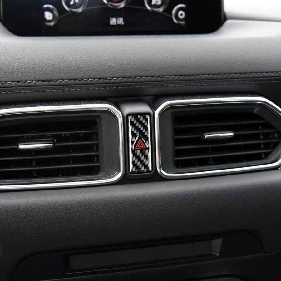 Car Carbon Fiber Warning Light Decorative Sticker for Mazda CX-5 2017-2018, Left and Right Drive ...