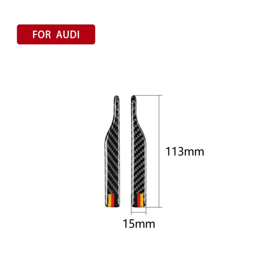 Car Carbon Fiber German Flag Pattern Rearview Mirror Anti-collision Sticker for Audi TT, Left and...