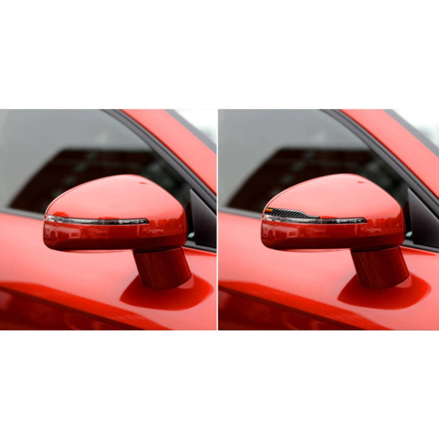 Car Carbon Fiber German Flag Pattern Rearview Mirror Anti-collision Sticker for Audi TT, Left and...