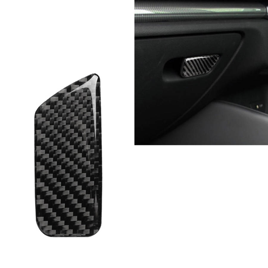 Car Carbon Fiber Passenger Seat Hand Box Switch Decorative Sticker for Audi A3 / 8V 2014-2019, Ri...