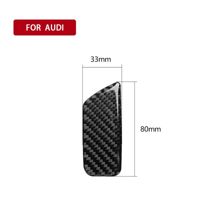 Car Carbon Fiber Passenger Seat Hand Box Switch Decorative Sticker for Audi A3 / 8V 2014-2019, Ri...