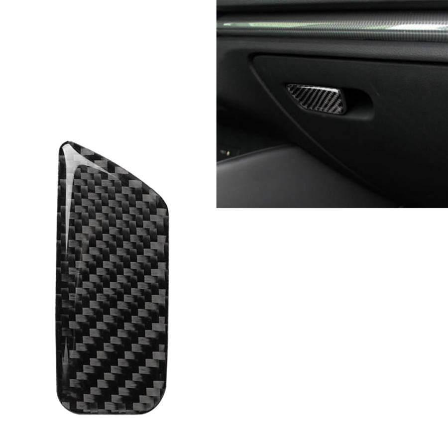 Car Carbon Fiber Passenger Seat Hand Box Switch Decorative Sticker for Audi A3 / 8V 2014-2019, Le...