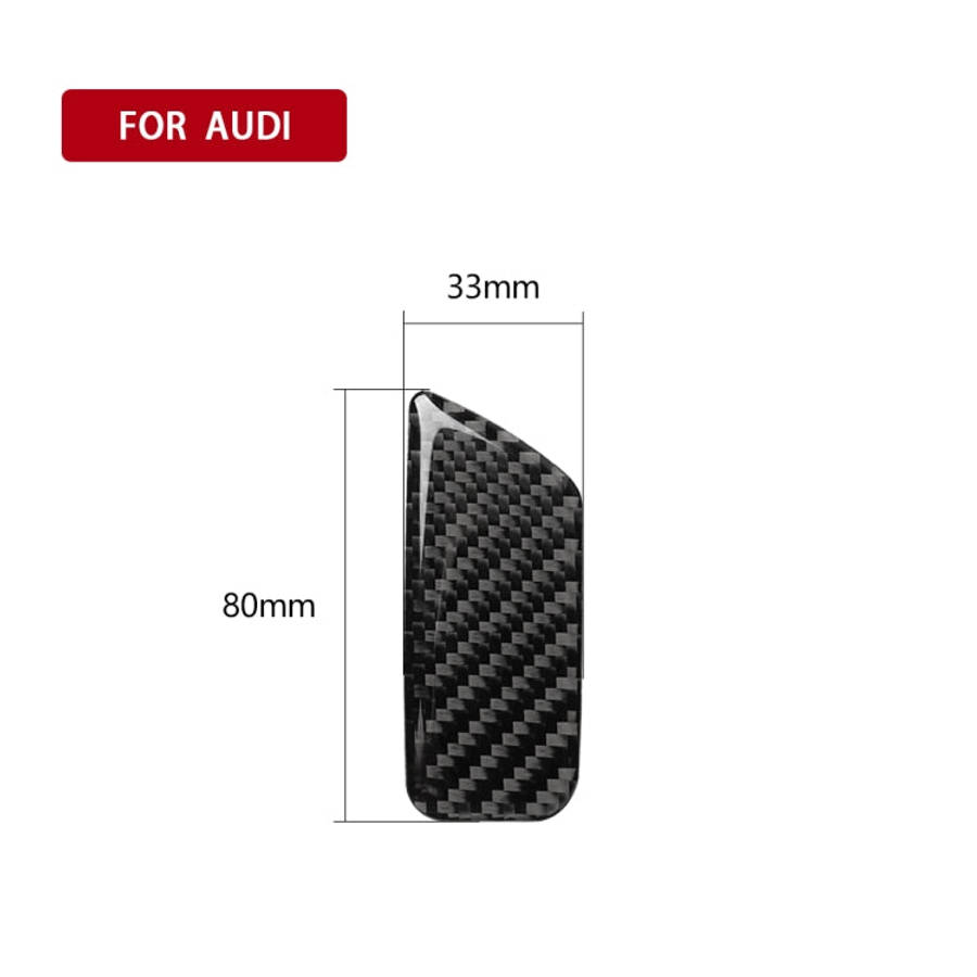 Car Carbon Fiber Passenger Seat Hand Box Switch Decorative Sticker for Audi A3 / 8V 2014-2019, Le...