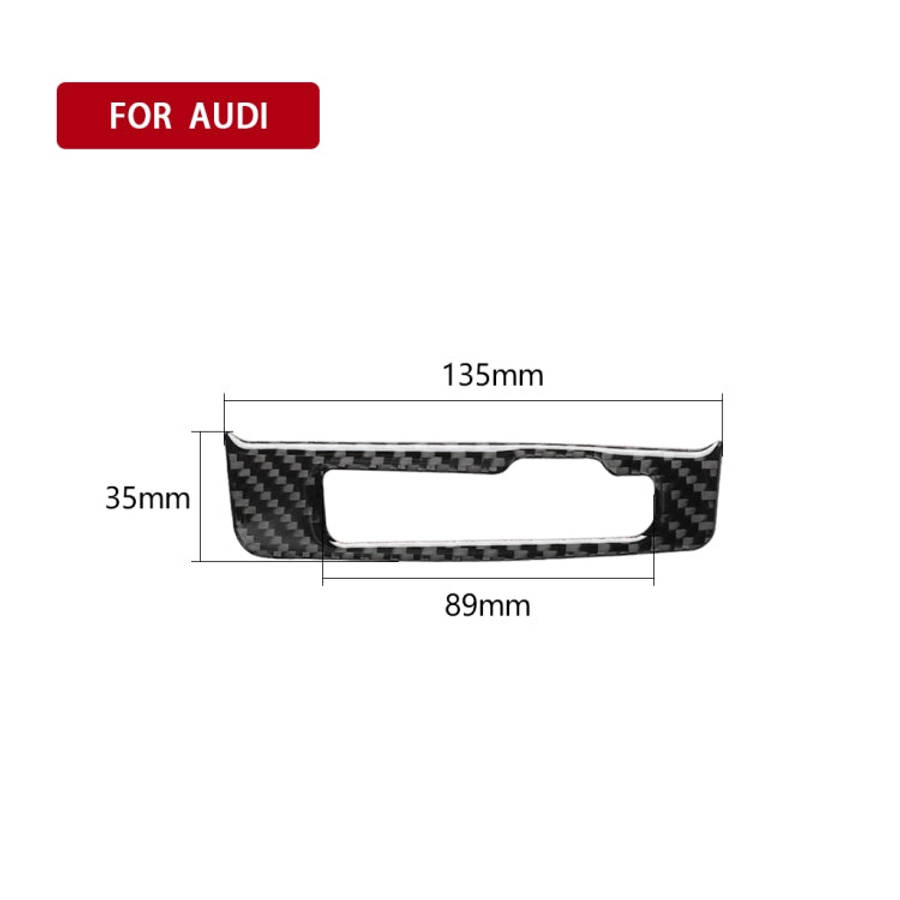Car Carbon Fiber Gear Shift Frame Decorative Sticker for Audi A3 / 8V 2014-2019, Left Drive, Gear...
